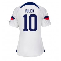 Koszulka piłkarska Stany Zjednoczone Christian Pulisic #10 Strój Domowy dla kobiety MŚ 2022 tanio Krótki Rękaw